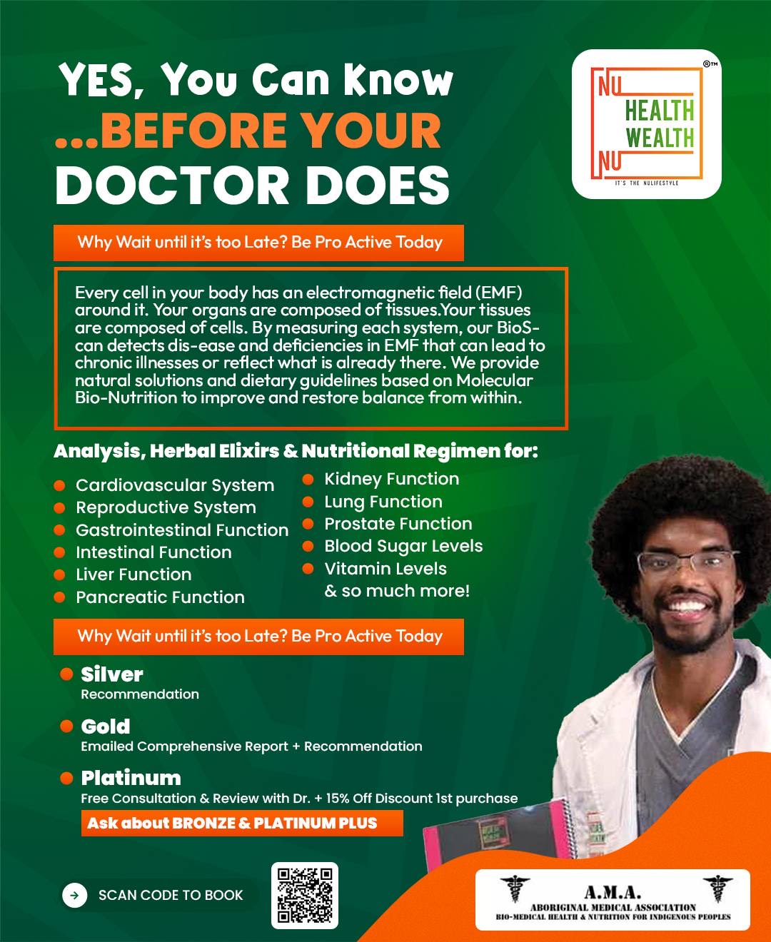 Existing NHNW BioScan promotional flyer, without prices